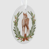 Little Deer Fawn Wreath Grandchild Ornament (Vorderseite)