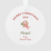 Little Deer Fawn Wreath Grandchild Ornament (Rückseite)