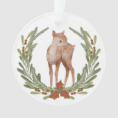 Little Deer Fawn Wreath Grandchild Ornament (Vorderseite)