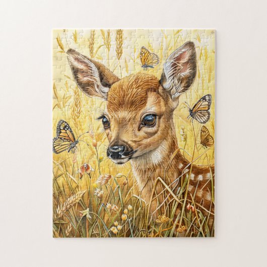 Little Deer in der insektenreichen Wiese Puzzle (Vertikal)