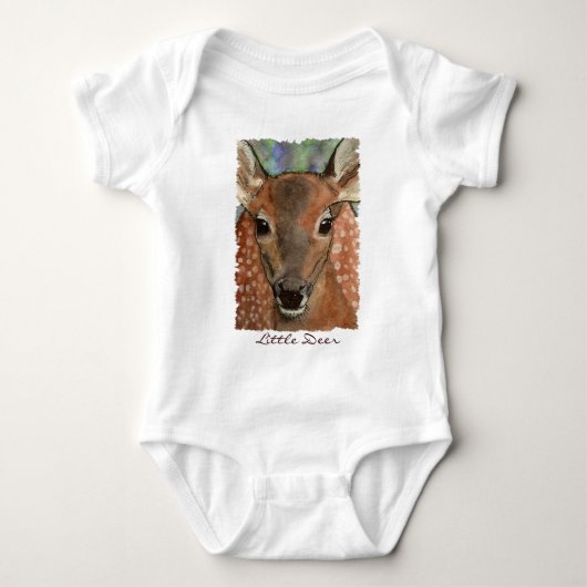 Little Deer Niedlich Fawn Wildlife Baby Baby Strampler (Vorderseite)