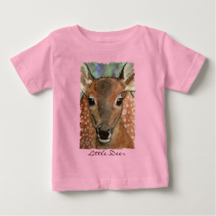 Little Deer Niedlich Fawn Wildlife Baby Baby T-shirt