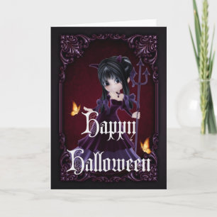 Little Devil 5 Gothic Happy Halloween Card Karte