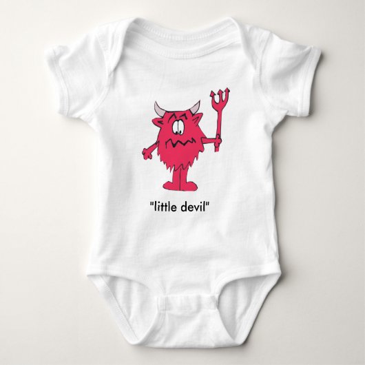 "Little Devil" Baby Jersey Bodysuit Baby Strampler (Vorderseite)