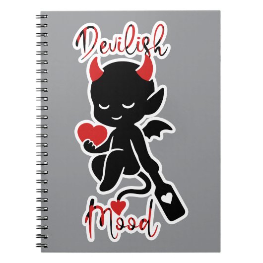 Little Devil Baddie Liebe Paddle "Devilish Mood" Notizblock (Vorderseite)