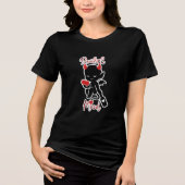Little Devil Baddie mit Paddle "Devilish Mood" Tri-Blend Shirt (Vorderseite)