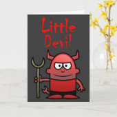 Little Devil Birthday Karte (Gelbe Blume)
