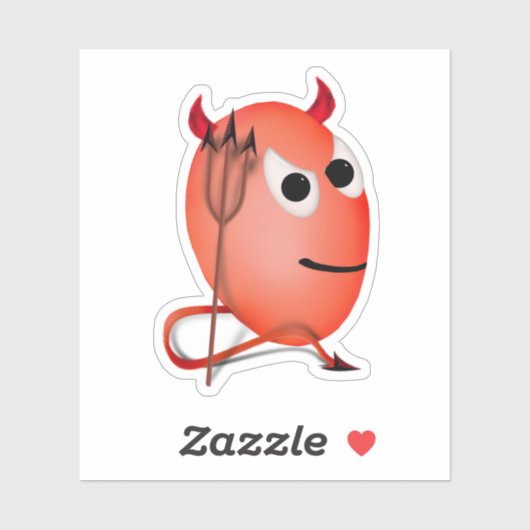 Little Devil, Deviled Egal Halloween Aufkleber (Blatt)