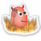 Little Devil, Deviled Egal Halloween Aufkleber (Vorderseite)