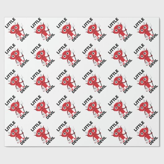 Little Devil - glänzendes Wrapping Paper, 30" x 6' Geschenkpapier (Flach)