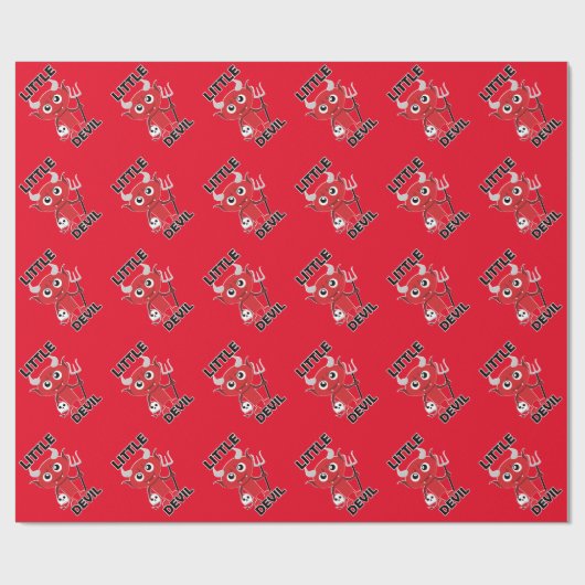 Little Devil - glänzendes Wrapping Paper, 30" x 6' Geschenkpapier (Flach)