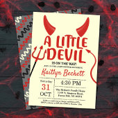 Little Devil Halloween Baby Dusche Einladung