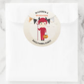 Little Devil Halloween-Party Runder Aufkleber (Tasche)