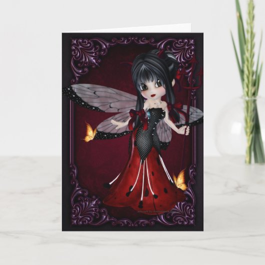 Little Devil Ladybug Design 1 Grußkarte Karte (Vorderseite)
