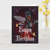 Little Devil Ladybug Design 4b Happy Birthday Card Karte (Gelbe Blume)