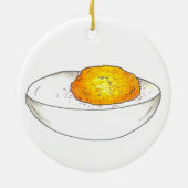 Little Devil Picnic Style Deviled Egg Keramik Ornament (Hinten)