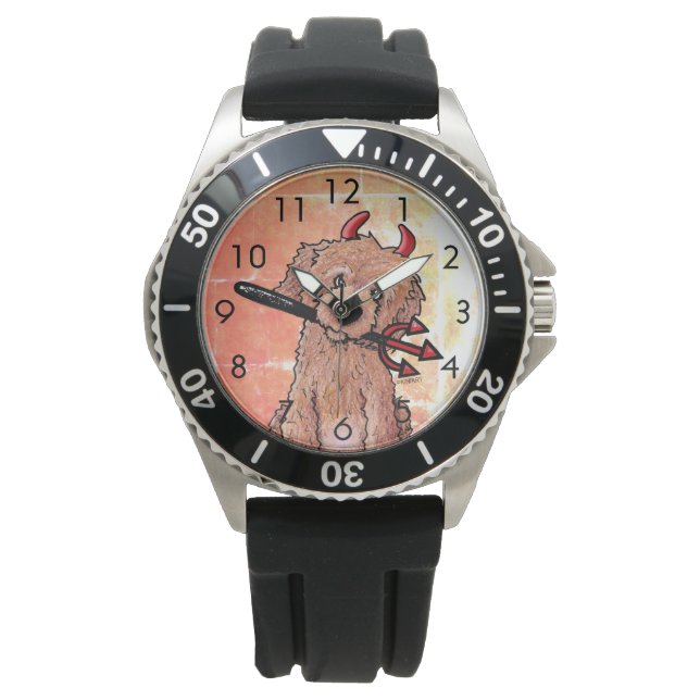 Little Devil Red DOODLEMOJI Watch Armbanduhr (Vorderseite)