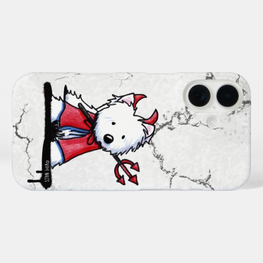 Little Devil Westie Case-Mate iPhone Hülle (Rückseite (Horizontal))
