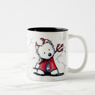 Little Devil Westie Zweifarbige Tasse