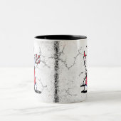Little Devil Westie Zweifarbige Tasse (Mittel)