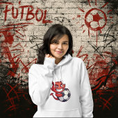 Little Devil with a soccer ball Hoodie