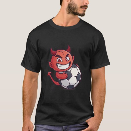Little Devil with a soccer ball T-Shirt (Vorderseite)