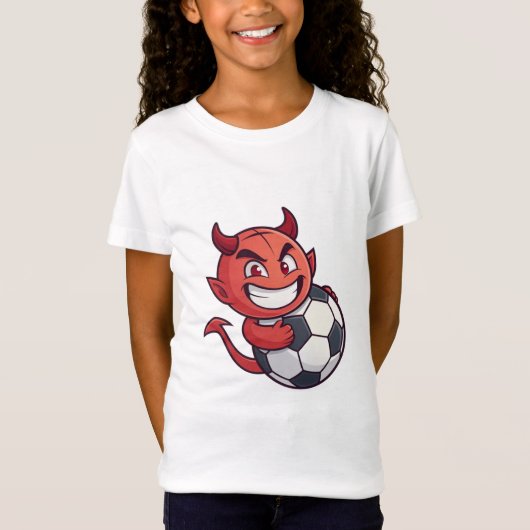 Little Devil with a soccer ball T-Shirt (Vorderseite)