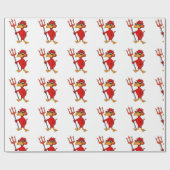 Little Devil Wrapping Paper Geschenkpapier (Flach)