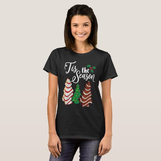 Little Dies ist die Jahreszeit Weihnachtsbaum Cake T-Shirt (Vorne ganz)