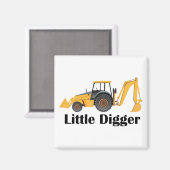 Little Digger - 2 Zoll Square Magnet (Vorderseite/Rückseite)