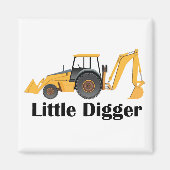 Little Digger - 2 Zoll Square Magnet (Vorne)
