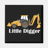 Little Digger - 2 Zoll Square Magnet (Vorne)