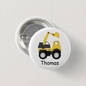 Little Digger Personalised Kid's Button (Vorne & Hinten)