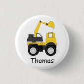 Little Digger Personalised Kid's Button (Vorderseite)