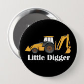 Little Digger - Riesiger, 1,5 mm runder Knopf  Button (Vorne & Hinten)