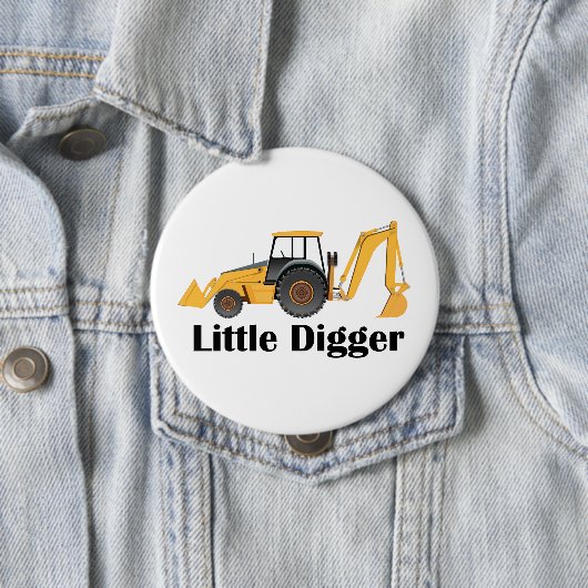 Little Digger - Riesiger, 1,5 mm runder Knopf  Button (Beispiel)