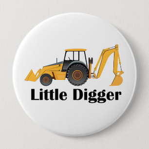 Little Digger - Riesiger, 1,5 mm runder Knopf  Button