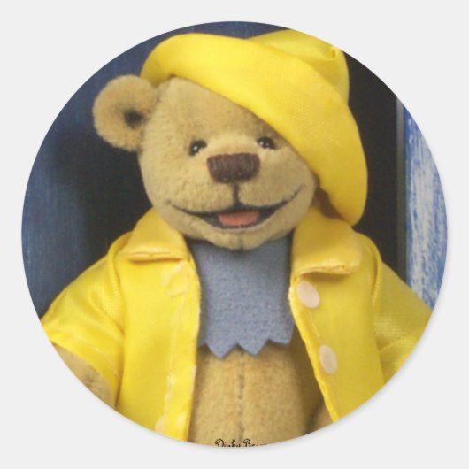 Little Dinky Bear Runder Aufkleber (Vorderseite)