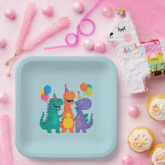 Little Dino 1. Geburtstag Papierplatte Pappteller