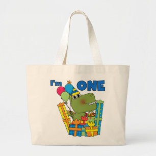 Little Dino 1. Geburtstag T Shirts und Geschenke Jumbo Stoffbeutel
