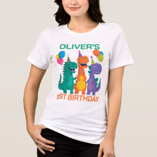 Little Dino 1. Geburtstags-T-Shirts für Frauen Tri-Blend Shirt