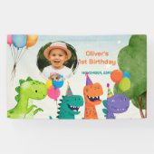 Little Dino 1st Birthday Banner (Horizontal)