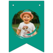 Little Dino 1st Birthday Bunting Flags Wimpelkette (Zweite Fahne)