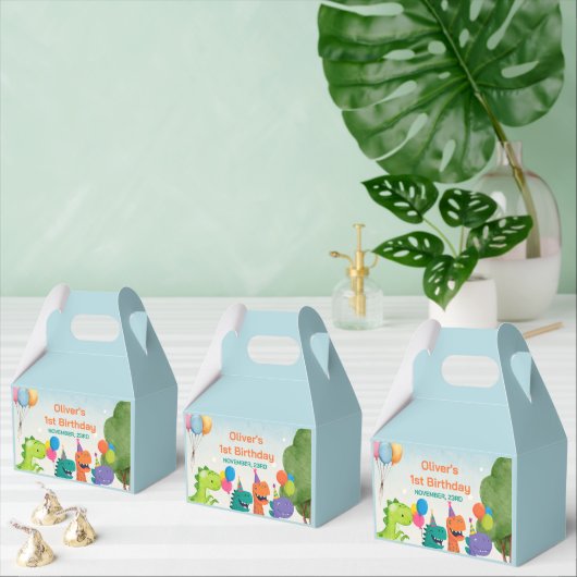 Little Dino 1st Birthday Favor Box Geschenkschachtel (Zahlreiche)