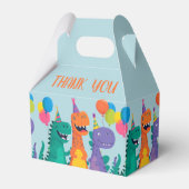 Little Dino 1st Birthday Favor Box Geschenkschachtel (Vorderseite)