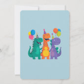 Little Dino 1st Birthday Invitation Einladung (Rückseite)