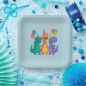 Little Dino 1st Birthday Paper Plate Pappteller (Party)