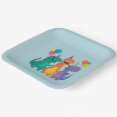 Little Dino 1st Birthday Paper Plate Pappteller (Gewinkelt)