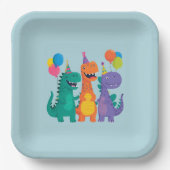 Little Dino 1st Birthday Paper Plate Pappteller (Vorderseite)
