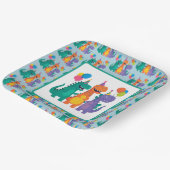 Little Dino 1st Birthday Paper Plate Pappteller (Gewinkelt)